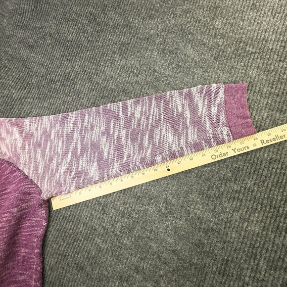 Champion Sweater Women XL Pink Purple Marled Raglan Sweatshirt Athletic Pullover - Picture 8 of 11